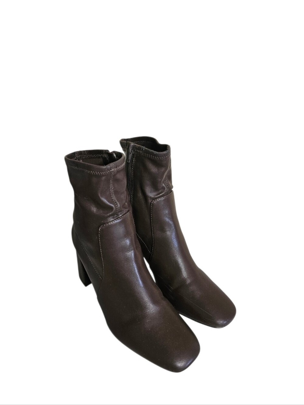 Express Brown Zip Up Ankle Booties Size 9.5 By Express